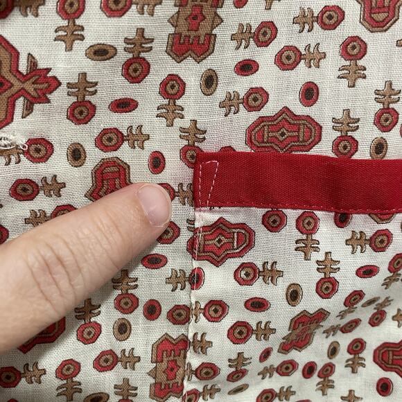 Vintage 70s K Mart Womens Button Front Shirt Size Medium Retro Groovy Pocket - Picture 5 of 6